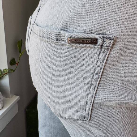 White House Black Market-MidRise Girlfriend-Everyday Soft-White Washed Jean-SZ 0 - Picture 4 of 10